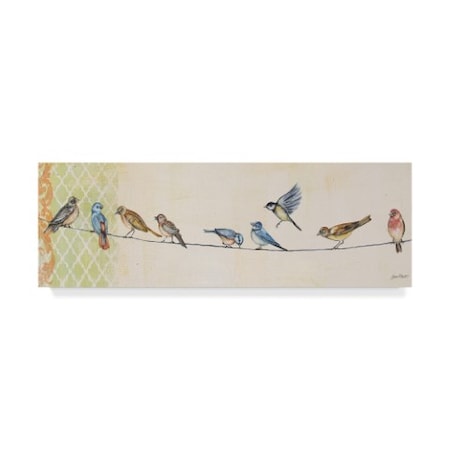 Jean Plout 'Birds On Wire' Canvas Art,16x47